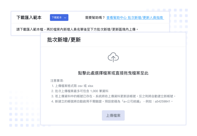 批次管人員名單